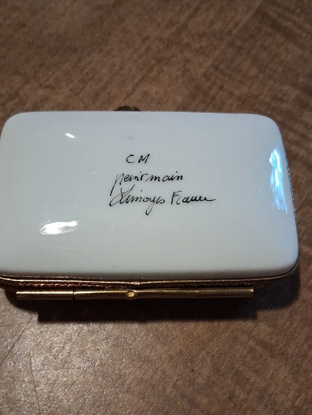 Original, Vintage LIMOGE PORCELIN TRINKET BOX